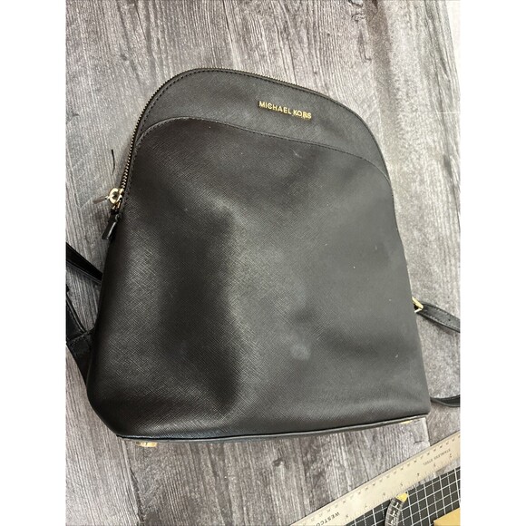 MICHAEL KORS Large EMMY Domed  Black Leather Backpack (MN) main image 9